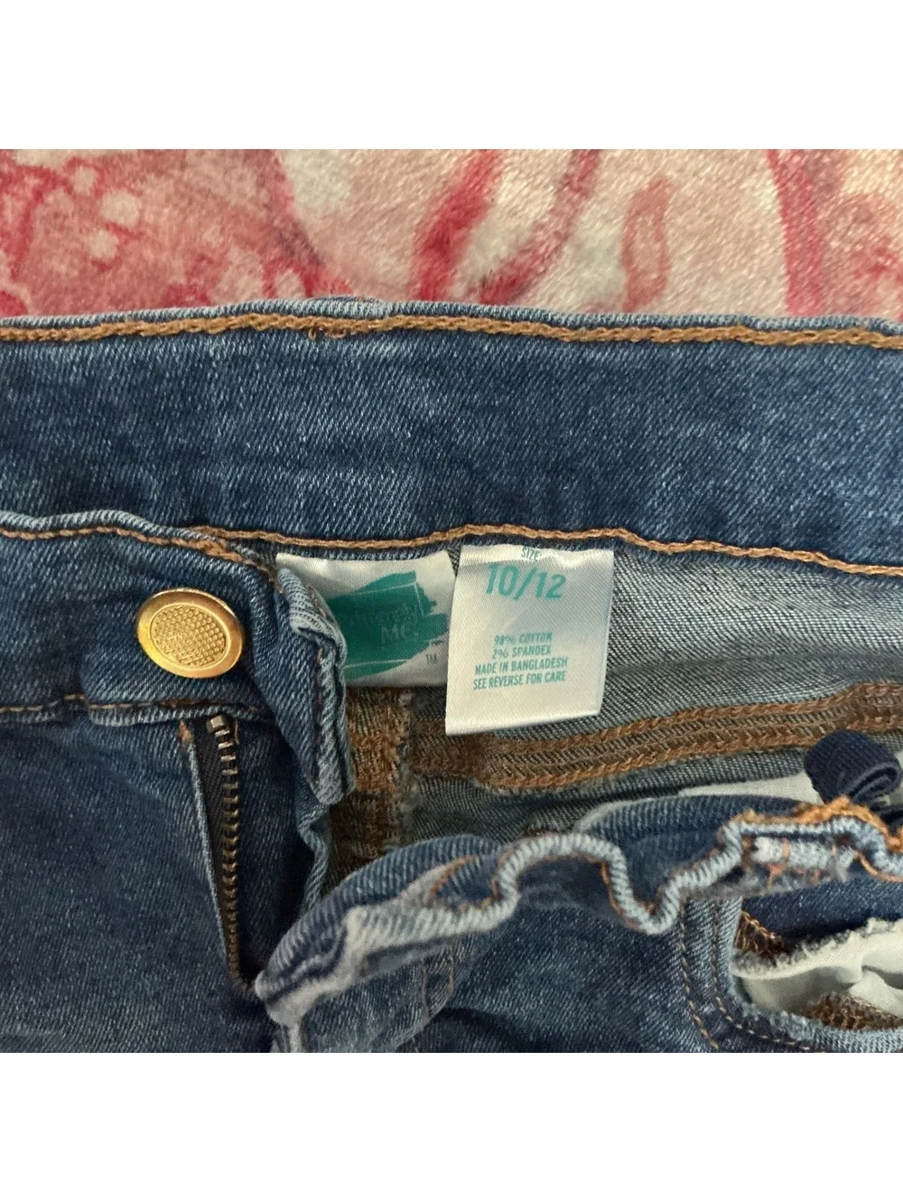 Set of 3 Girls' Denim Shorts, Sizes 10/12 and 12, Adjustable Waist
